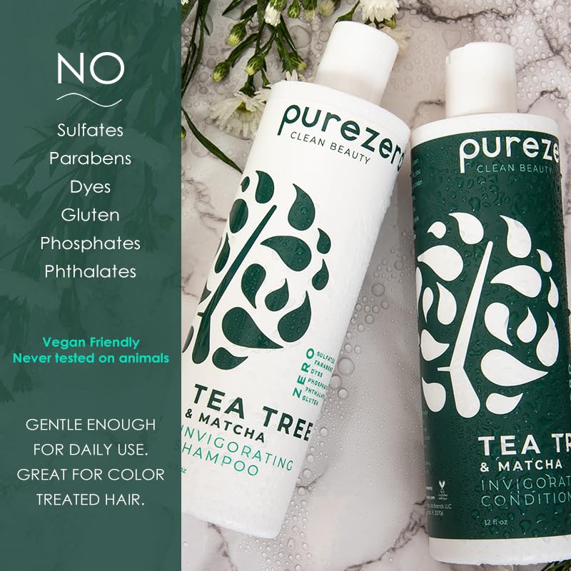 Purezero bottles beside a hand to show true size and volume benefit