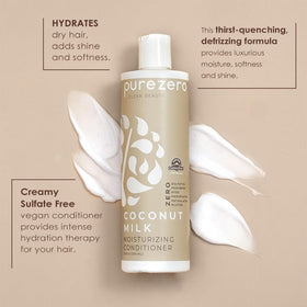 Purezero creamy shampoo lather demonstrating gentle moisture-rich foam