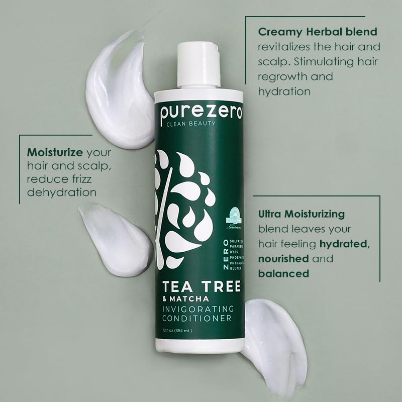 Purezero conditioner texture pouring showing hydration benefit