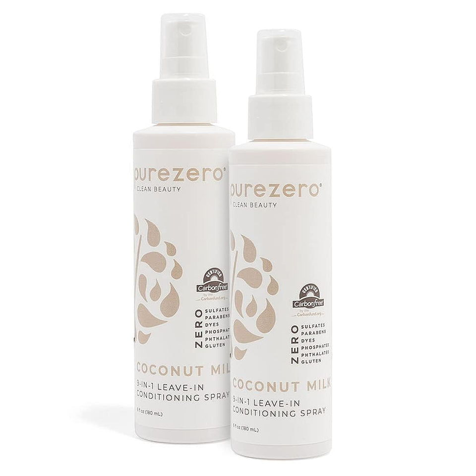 Purezero front packaging showing coconut milk spray and clear benefits