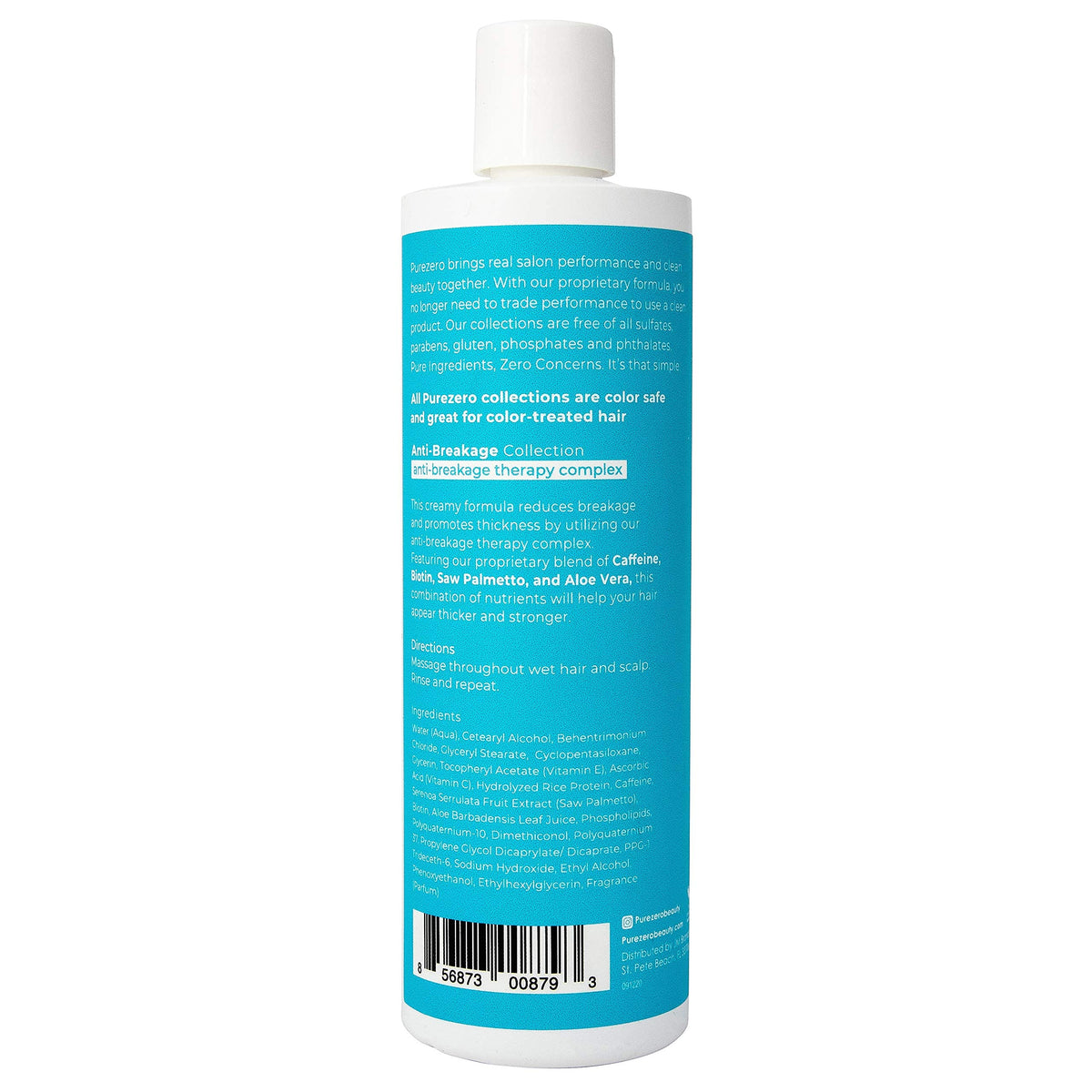 Purezero hair after use showing fuller-looking healthy texture benefit