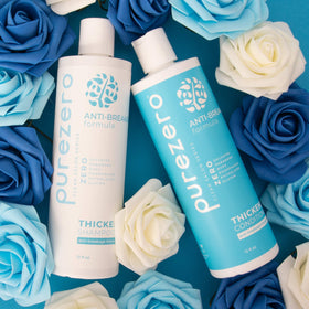 Purezero set staged in bathroom for color-safe daily routine benefit
