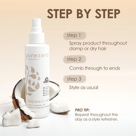 Purezero bottle in hand showing 6 oz scale for travel convenience