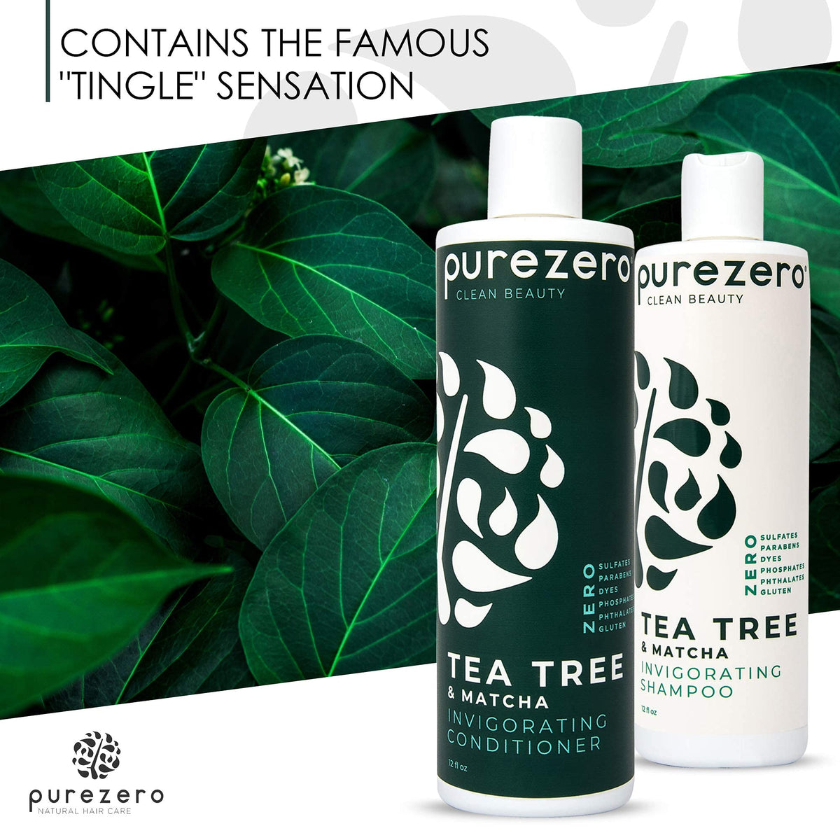 Purezero shampoo lather in hair demonstrating clarifying scalp benefit