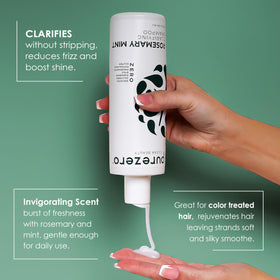 Purezero duo styled on bathroom shelf suggesting clean-beauty routine