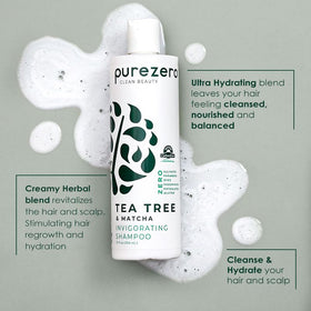 Purezero shampoo pump close-up highlighting easy dispense benefit