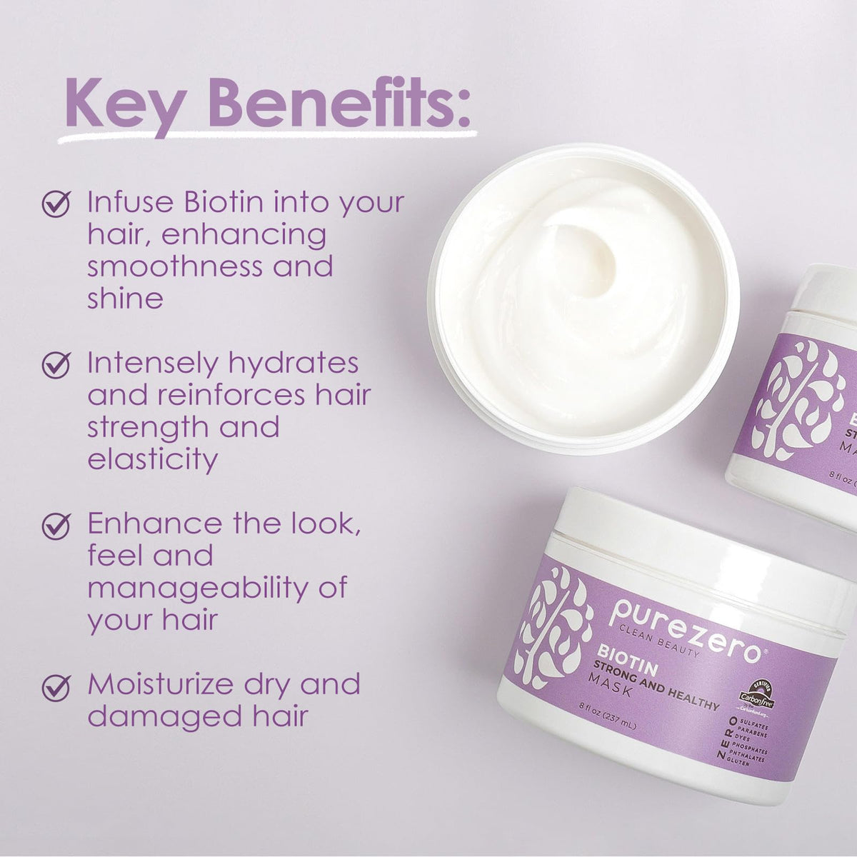 Purezero creamy mask texture closeup highlighting rich hydration benefits