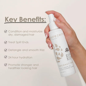Purezero texture on hair strand demonstrating hydration and smoothness