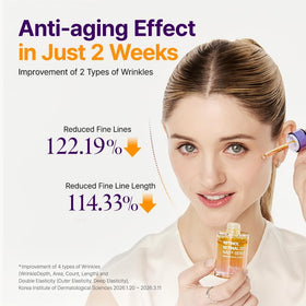 PURITO bottle being shaken to activate bi-phase formula for targeted release benefit