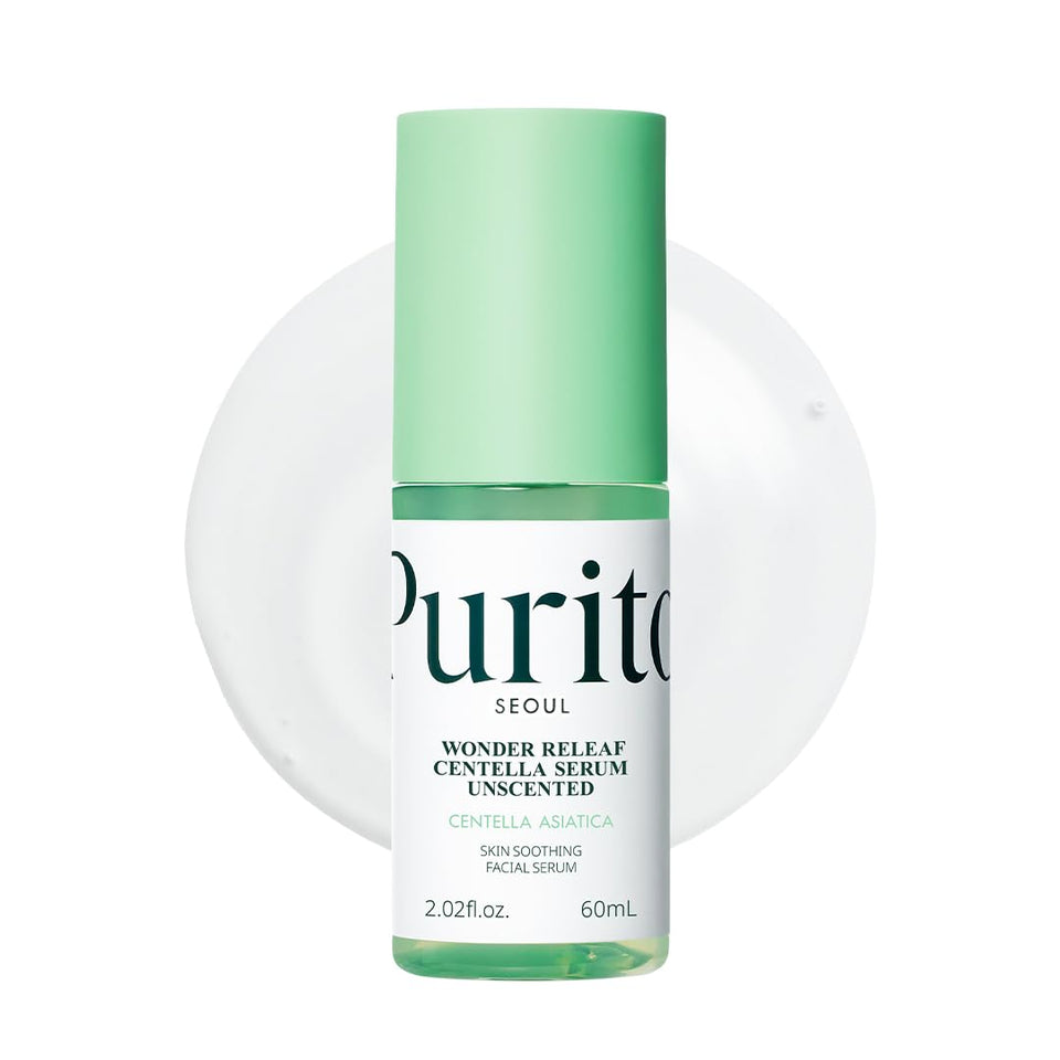 PURITO front packaging showing calming serum and clean design benefit: clarity