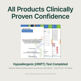 PURITO centella serum pipette droplet showing targeted calming benefit