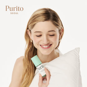 PURITO bottle styled with other skincare items showing routine fit benefit: everyday use
