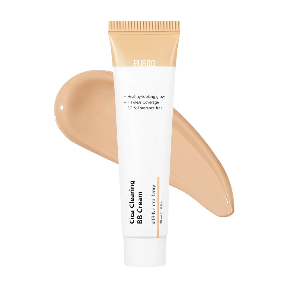 PURITO front view of cica bb cream, shows compact design and easy application