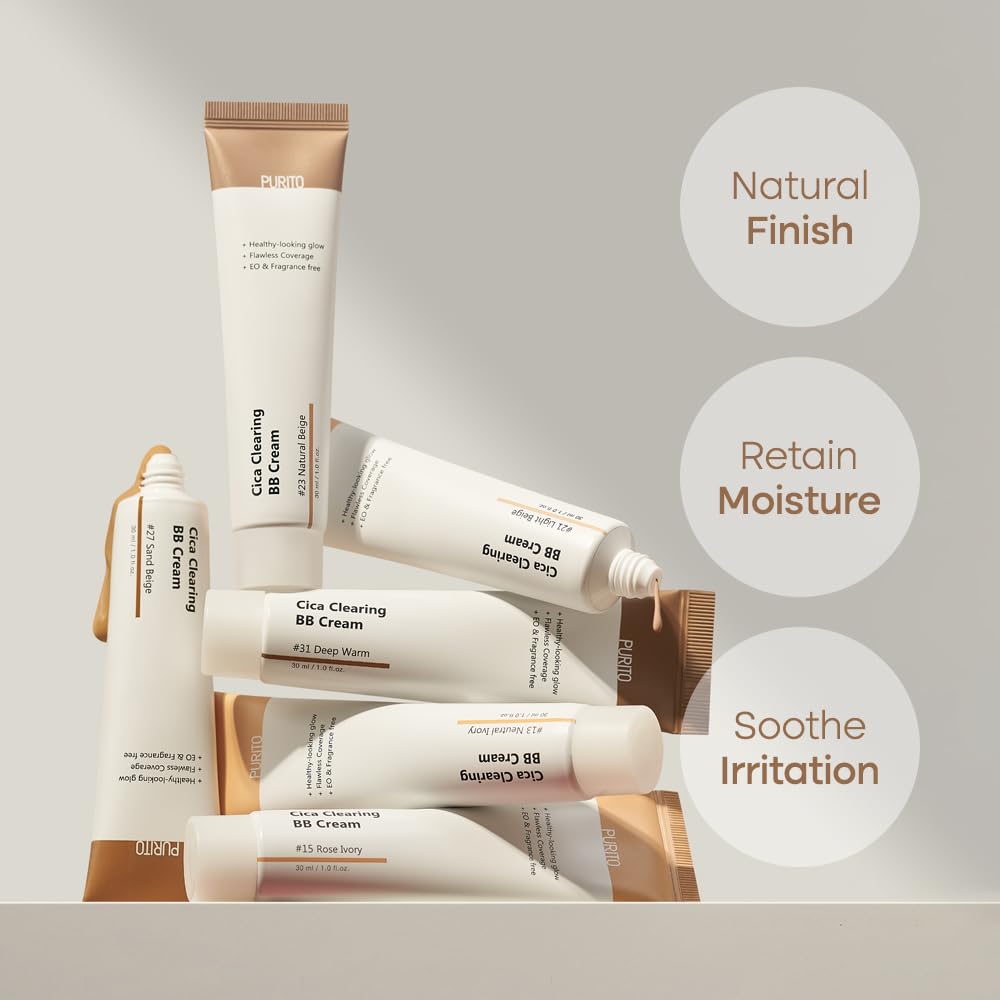 PURITO BB cream texture swirl showing creamy consistency and blendability