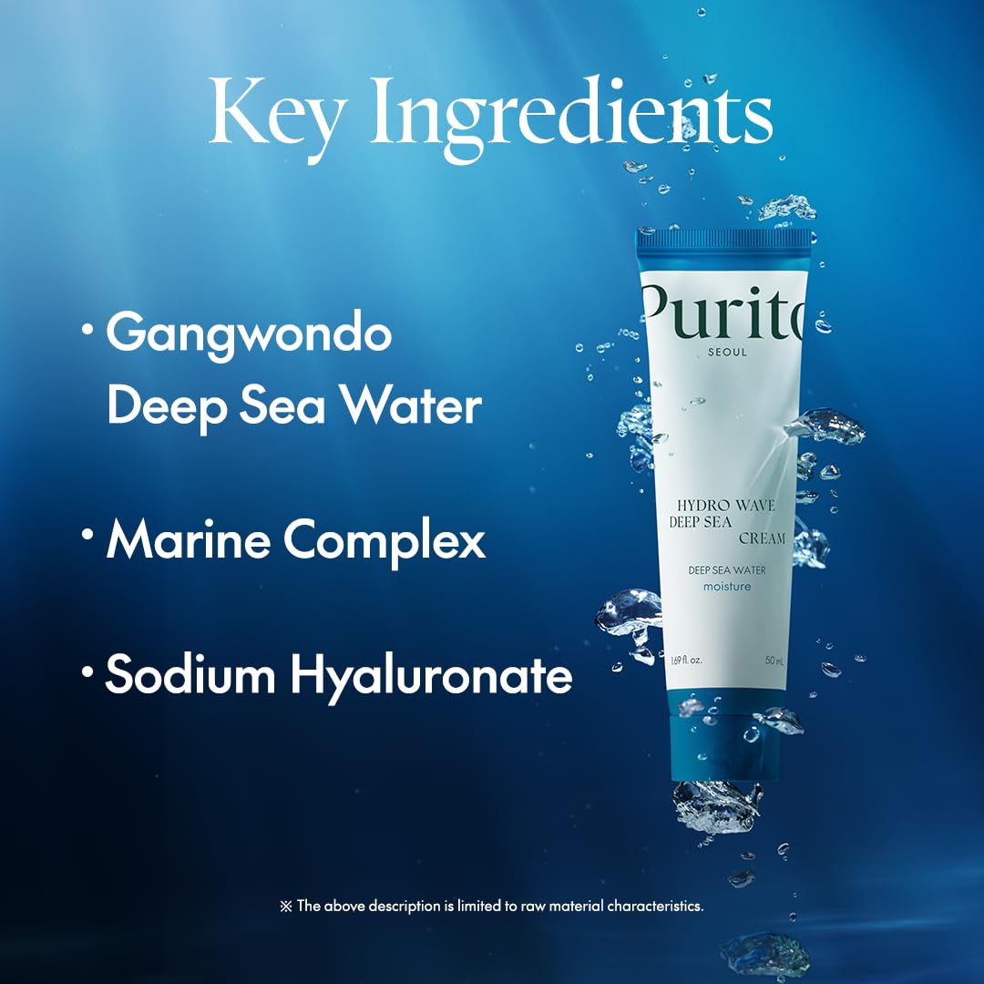 Cream being spread on hand, PURITO texture absorbs quickly for non-greasy feel