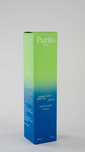 Close-up of product absorbing into skin, PURITO leaves skin smooth and supple