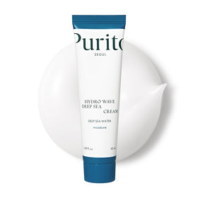 PURITO front jar showing label and compact 50ml size, clear hydration benefit