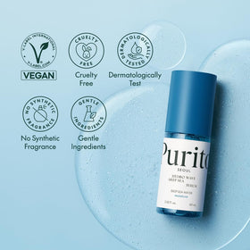 PURITO ingredient label highlighting deep sea water concentration benefit