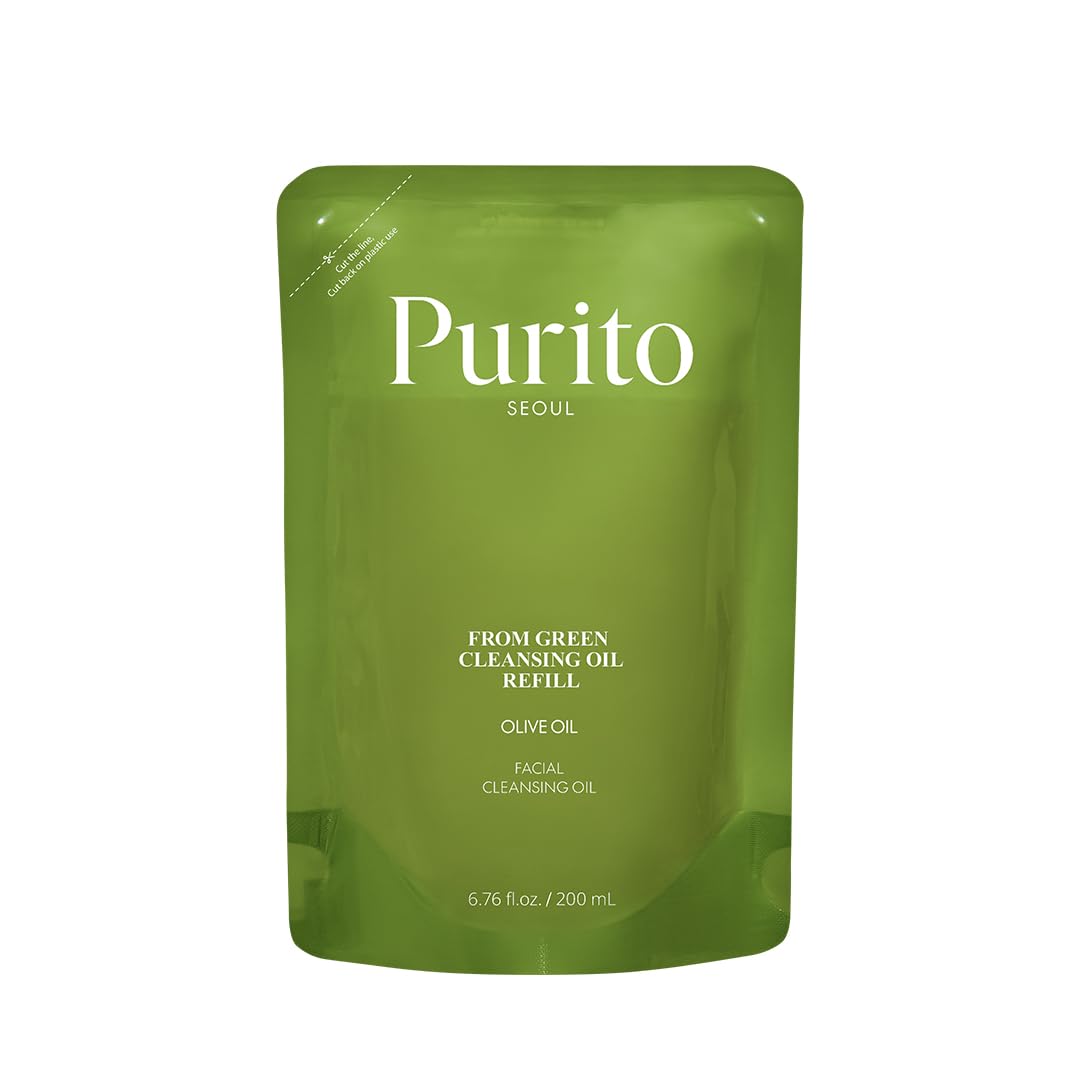 PURITO front packaging showing minimalist label and refill option for low-waste routine