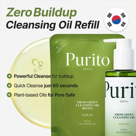 PURITO refill pouch close-up highlighting eco-friendly packaging and easy pouring benefit