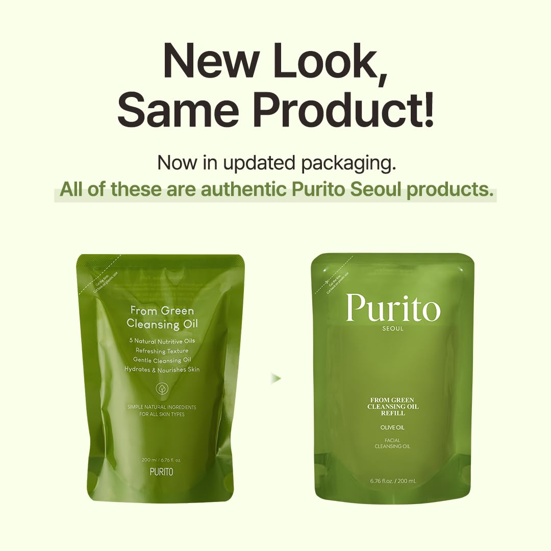 PURITO cleansing oil texture in hand illustrating lightweight, non-greasy hydration