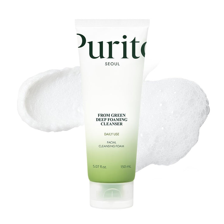 PURITO front packaging showing pump and brand clarity benefits gentle dispensing