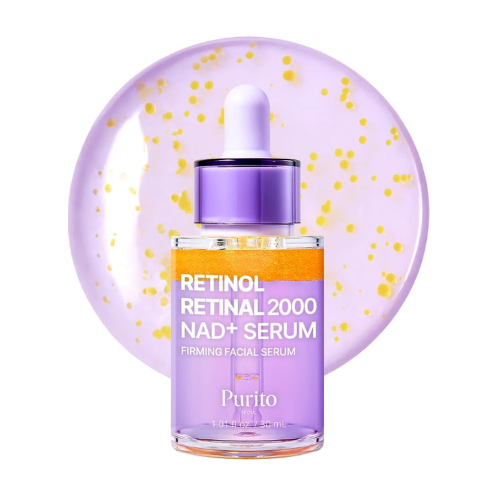 PURITO front packaging showing dual-retinoid serum and benefits