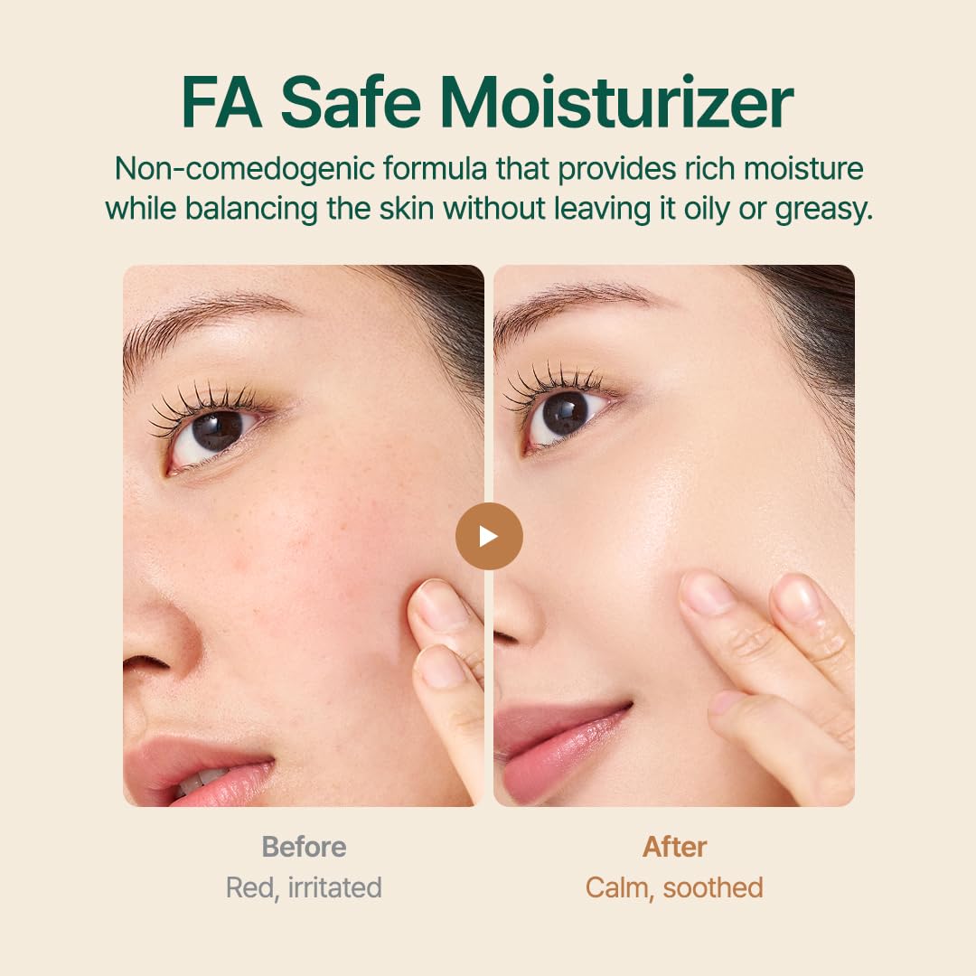 PURITO gel cream applied on skin illustrating fast absorption and calming effect