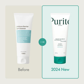 PURITO gel texture close-up, illustrates lightweight hydrating consistency benefit