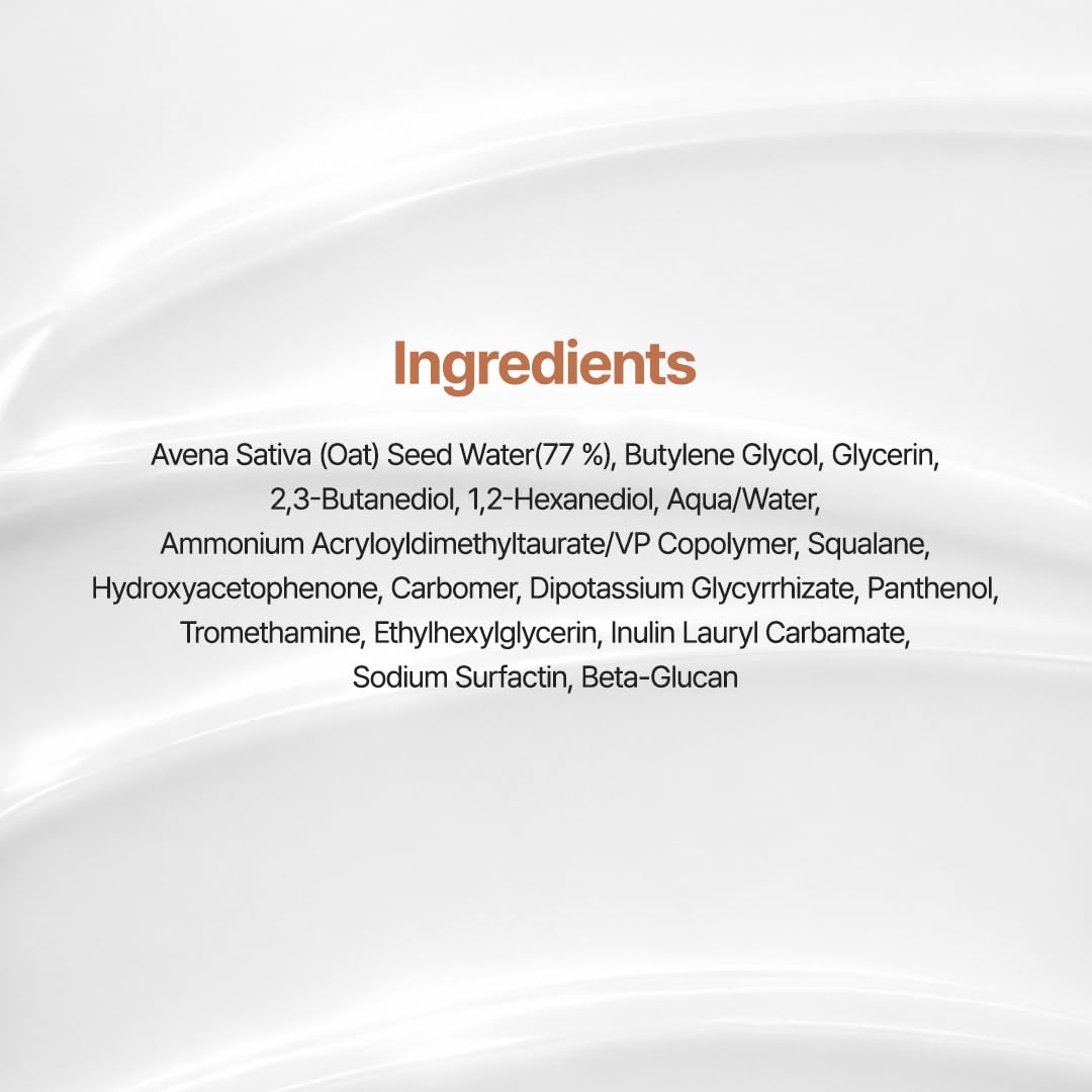 PURITO concept image with oat seeds representing 77% oat seed water soothing benefit