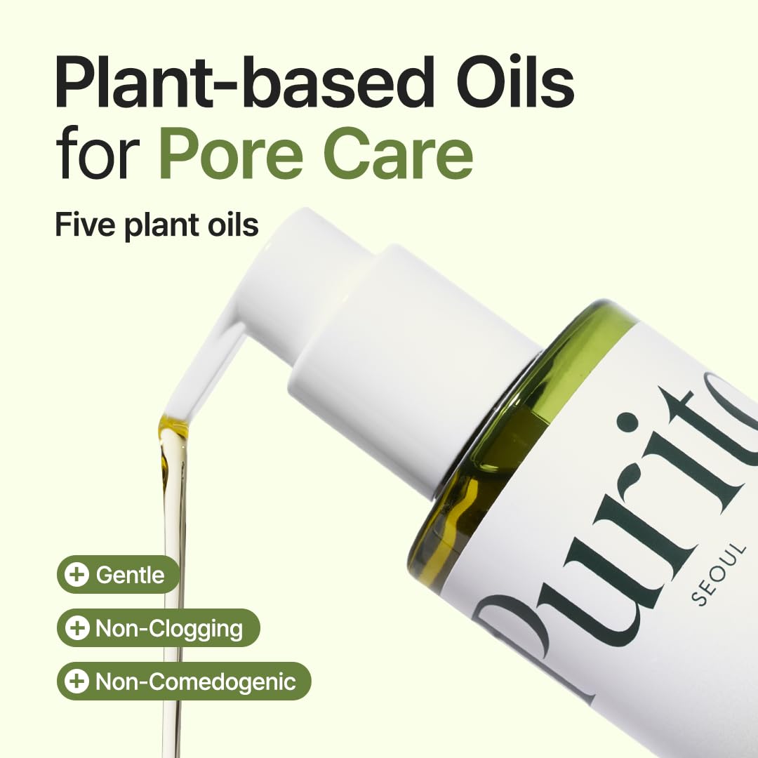 PURITO label detail showing ingredient highlights and fragrance-free formulation benefits