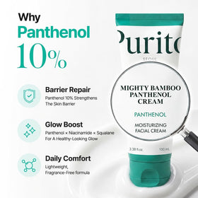 PURITO open jar top view revealing smooth gel-cream texture and hydration