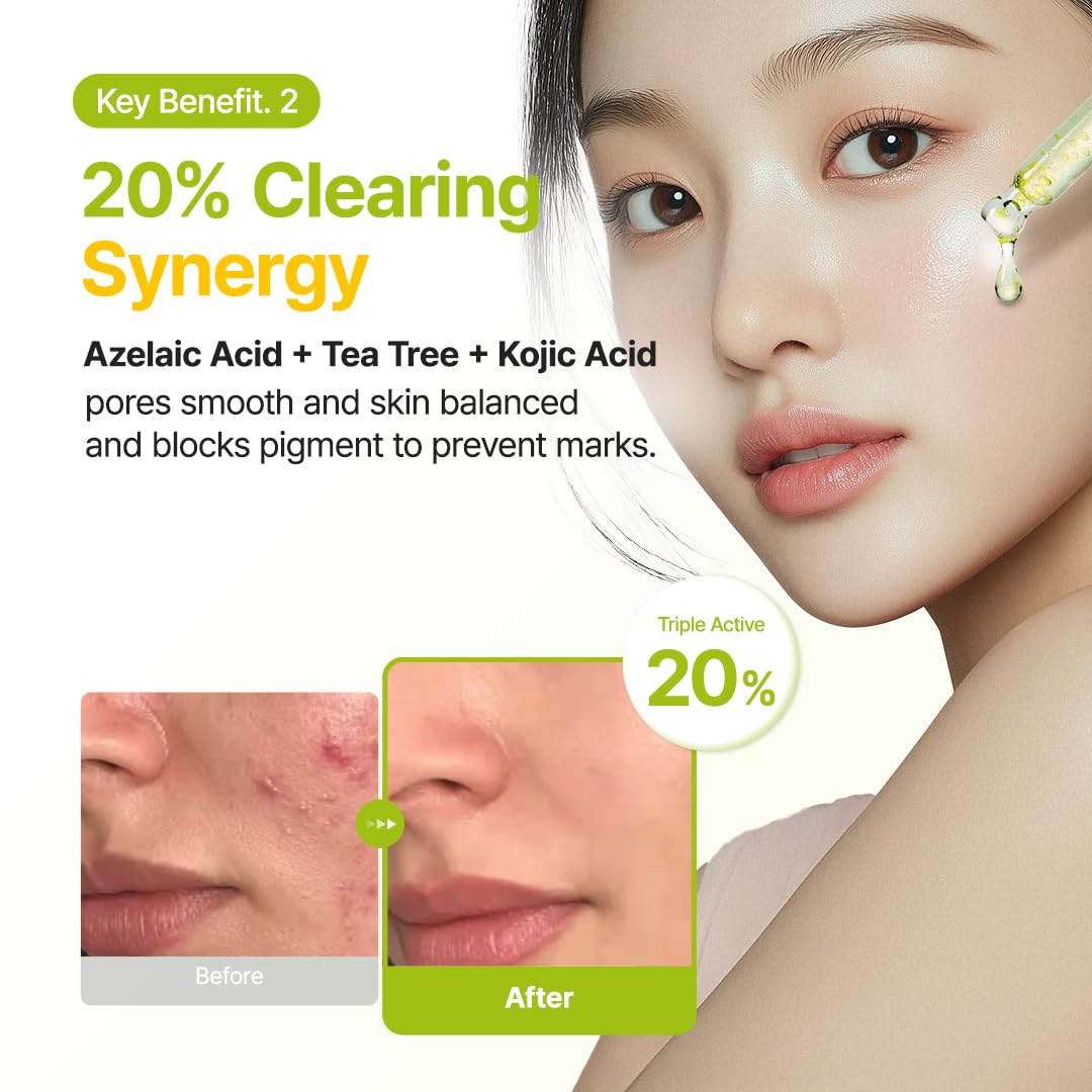 PURITO serum applied on cheek demonstrating calming effect and reduced redness benefit