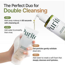 PURITO bottle next to common items to show 200ml scale and travel-friendly size