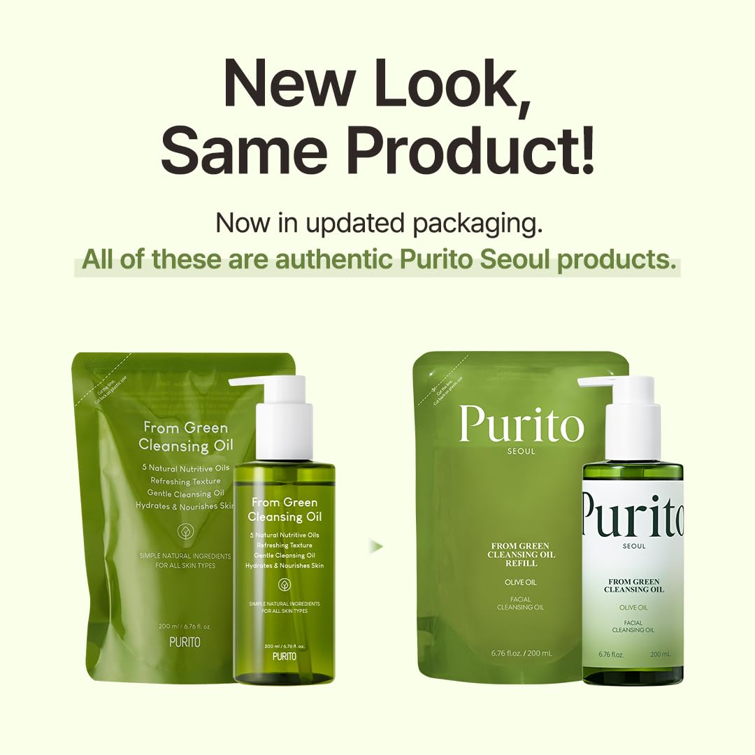 PURITO oil texture close-up highlighting lightweight botanical oils that dissolve makeup