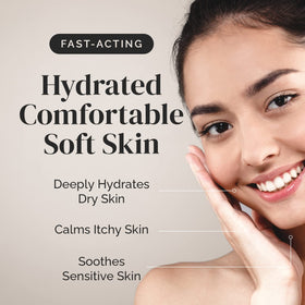 Puriya cream applied on hand demonstrating fast absorption and hydration