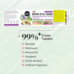 Puriya open cream texture illustrating lightweight, non-greasy consistency