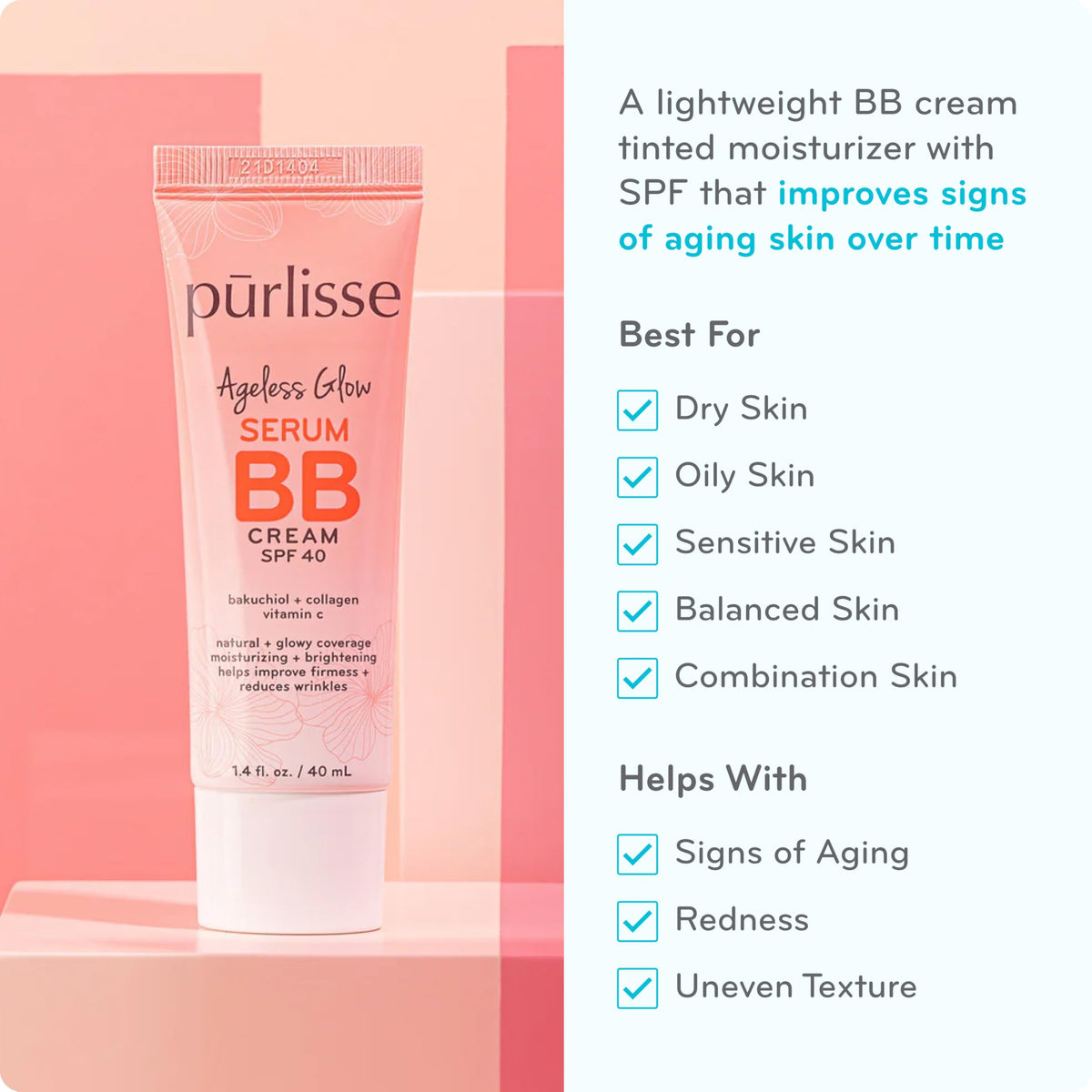 pūrlisse close-up texture swipe showing creamy, glowy finish and blendability