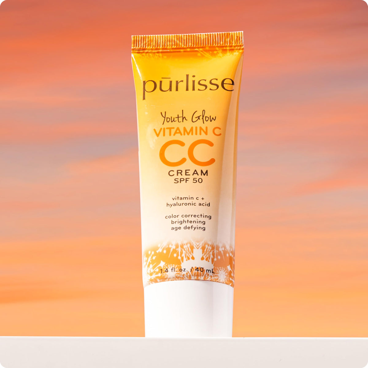 pūrlisse CC cream 1.4 oz size comparison for travel-friendly daily use