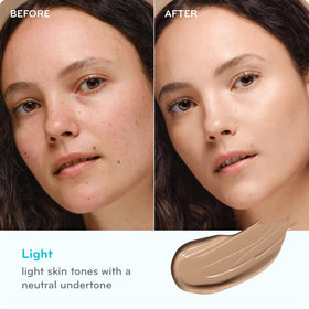 pūrlisse Perfect Glow BB Cream blended with fingertips for a natural seamless result
