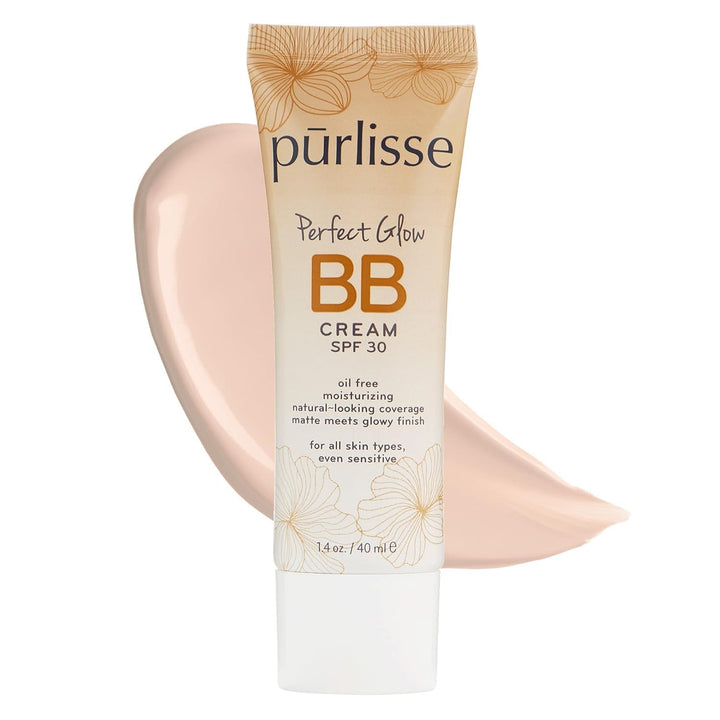 pūrlisse BB cream front packaging shows shade fair and benefits