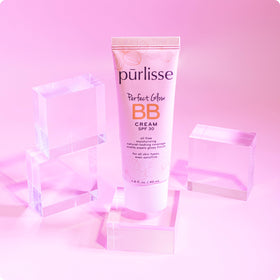 pūrlisse SPF30 label detail showing sun protection and skincare benefit