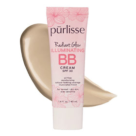 pūrlisse front packaging showing Glow BB Cream SPF 30, easy identification and protection