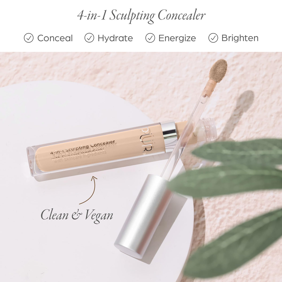 PÜR MINERALS open concealer revealing creamy texture that hydrates and blends smoothly