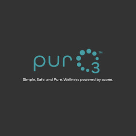 PurO3 jar on bathroom shelf in lifestyle setting for routine