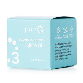 PurO3 warming salve on fingers demonstrating fast absorption