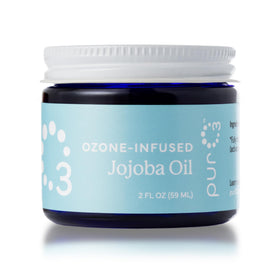 PurO3 front jar view showing organic ozonated jojoba salve