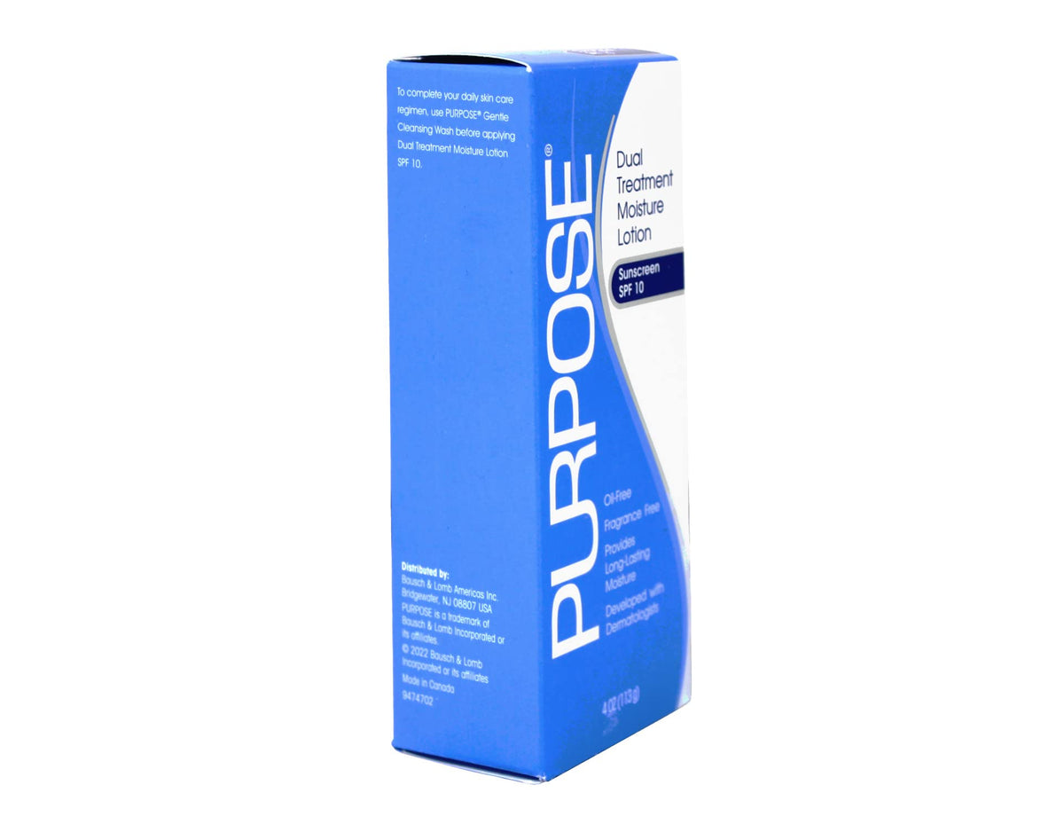 Purpose bottle on bathroom shelf suggesting everyday routine convenience