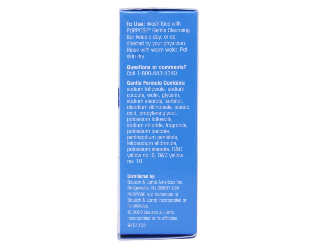 PURPOSE bar close-up texture highlighting gentle, non-drying lather