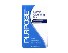 PURPOSE bar close-up texture showing gentle, smooth surface for mild cleansing